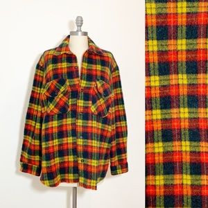 Vintage Plaid  1960s handmade shirt jacket